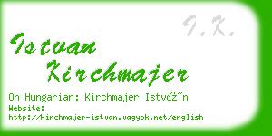istvan kirchmajer business card